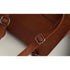 Sac à dos chic cuir en cuir marron avec boucles en argent