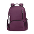 Sac à dos chic violet prune avec plusieurs compartiments zippés pour ordinateur portable