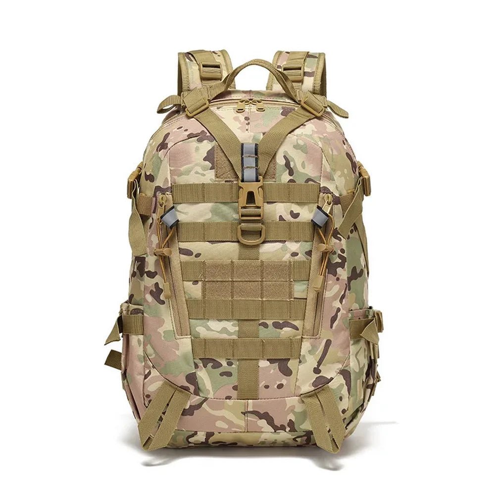 Sac à dos Cityguard 35L camouflage tactique avec multiples bandoulières et compartiments