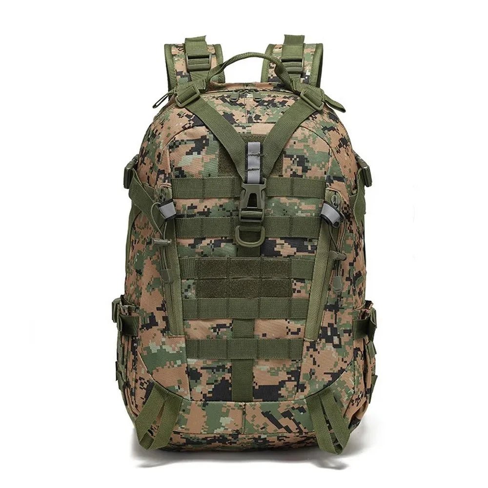 Sac à dos Cityguard 35L camouflage numérique vert et marron avec sangles et boucles