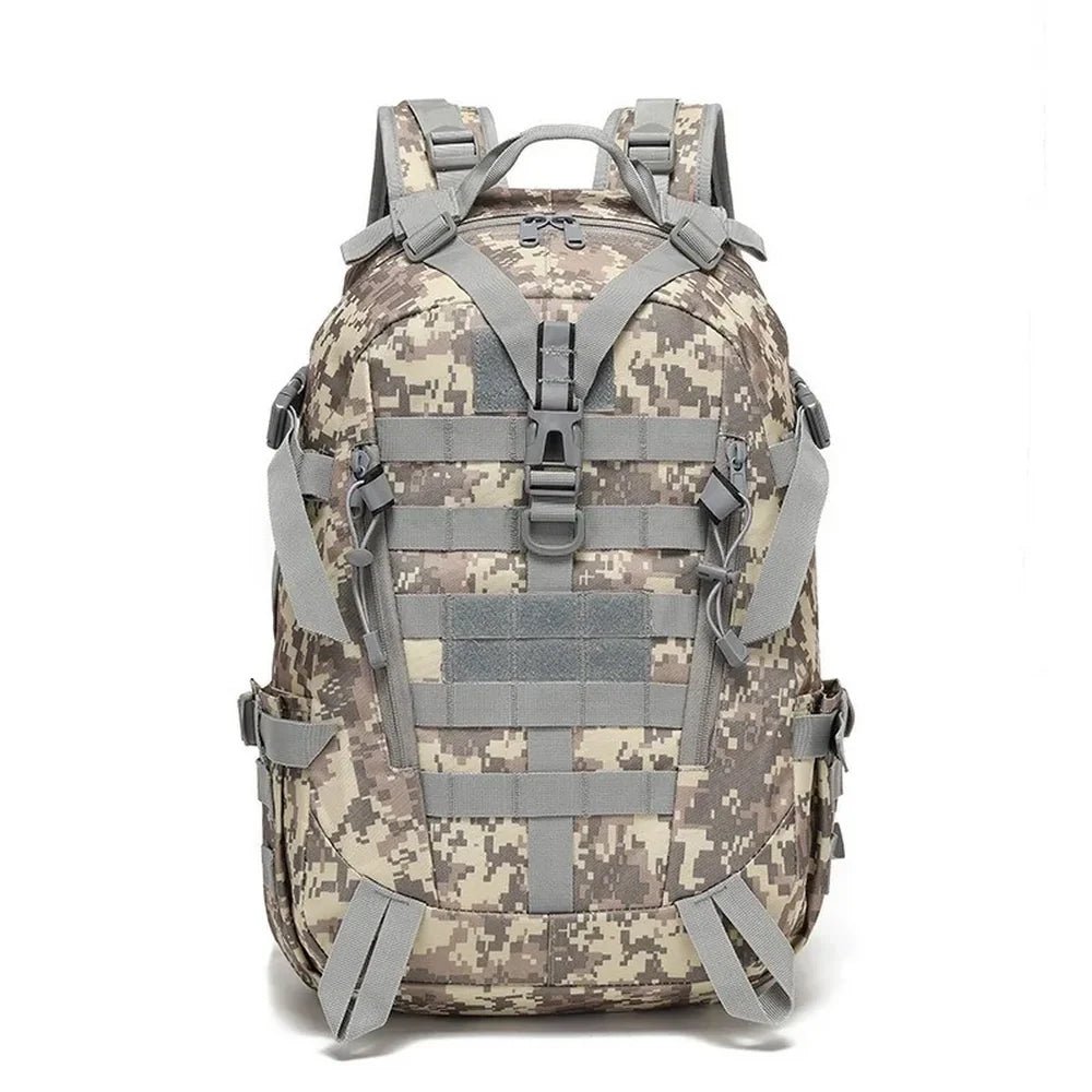 Sac à dos tactique camouflage numérique avec multiples sangles et boucles, Sac à dos Cityguard 35L