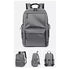 Sac à dos cours gris avec multiples compartments et poignée supérieure