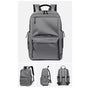 Sac à dos cours gris avec multiples compartments et poignée supérieure