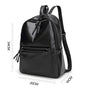 Sac à dos cuir femme noir en faux cuir avec plusieurs compartiments zippés