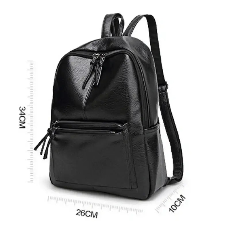 Sac à dos cuir femme noir