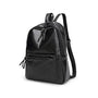 Sac à dos cuir femme noir en faux cuir avec plusieurs compartiments zippés