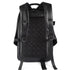 Sac à dos cuir homme luxe noir avec bretelles rembourrées et panneau arrière matelassé