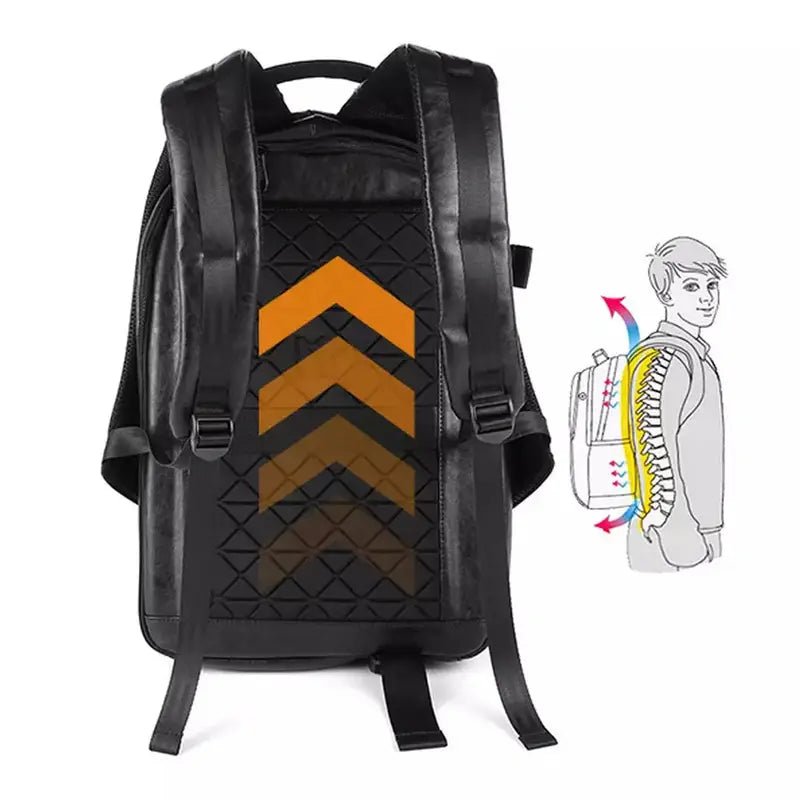 Sac à dos cuir homme luxe avec dos ergonomique et ventilation pour un confort optimal