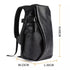Sac à dos cuir homme luxe en cuir noir avec roulettes et bretelles ajustables