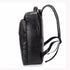 Sac à dos cuir homme noir avec poche zippée et bretelles réglables