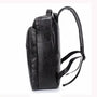 Sac à dos cuir homme noir avec poche zippée et bretelles réglables