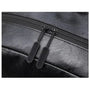 Sac à dos cuir homme ordinateur en faux cuir noir avec deux tirettes de fermeture