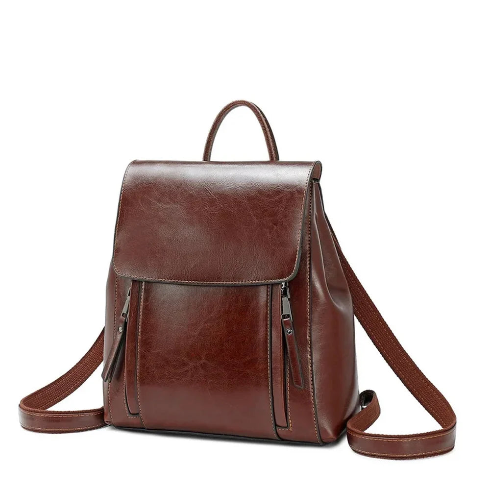 Sac à dos cuir marron