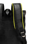 Sac à dos en cuir faux noir pour homme avec bretelles rembourrées