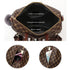 Sac à dos cuir PU femme tendance avec motif marron, compartiments multiples et pom-pom en fourrure
