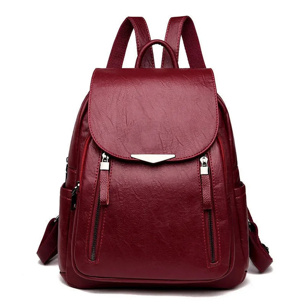 Sac à dos cuir souple poche à rabat
