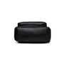 Sac à dos cuir souple poche à rabat avec sacoche en faux cuir noir pour femme