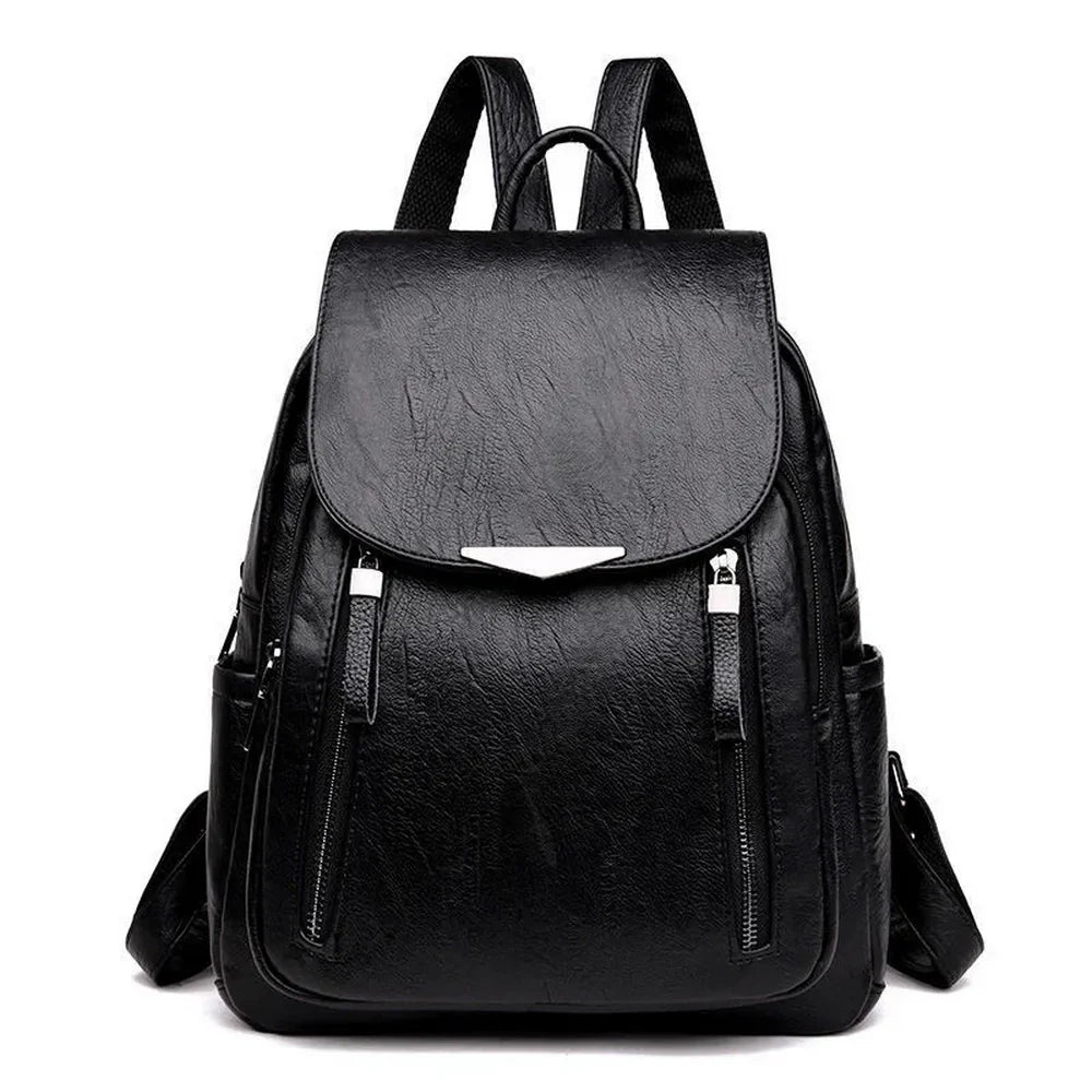 Sac à dos cuir souple poche à rabat