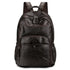 Sac à dos en cuir souple pour femme avec poches zippées en brun foncé