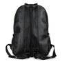 Sac à dos en faux cuir noir pour femme avec bretelles réglables