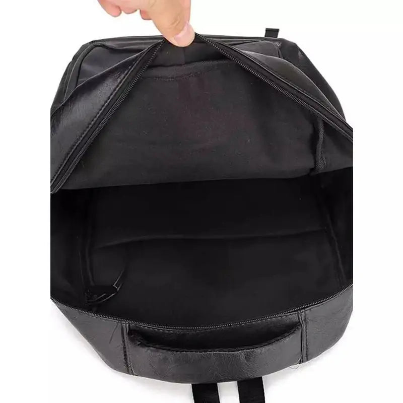 Sac à dos en cuir souple pour femme avec poignée supérieure et bretelles épaules