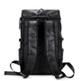Sac à dos cuir synthétique homme en cuir noir avec bretelles rembourrées