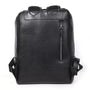Sac à dos cuir véritable homme avec poche verticale zippée en cuir noir