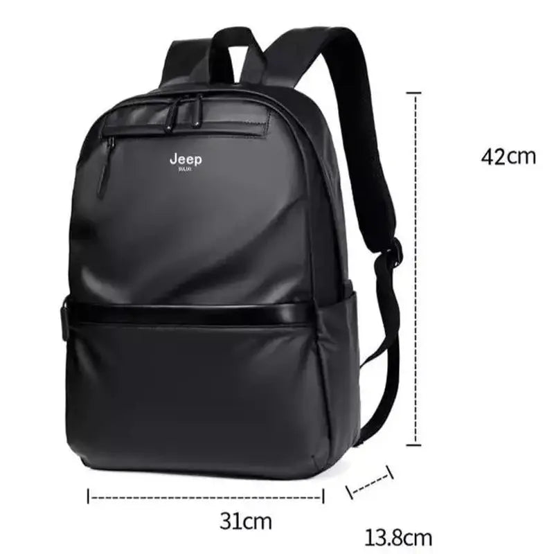 Sac à dos de classe noir Jeep avec dimensions 42x31x13,8 cm pour école et voyage