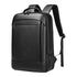 Sac à dos de luxe pour ordinateur en faux cuir noir avec poche frontale et port USB