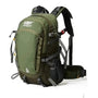 Sac à dos de marche nordique olive vert avec bretelles ajustables et plusieurs compartiments