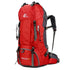 Sac à dos de randonnée 60L Trekking rouge et gris pour l’extérieur