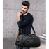 Sac à dos de sport noir avec compartiment chaussures et bandoulière