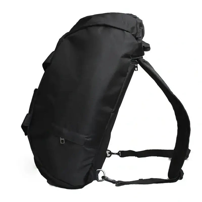 Sac à dos de sport homme noir avec bandoulière, idéal pour le sport et les voyages