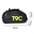 Sac à dos de sport homme noir avec logo jaune T9C et dimensions