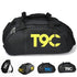 Sac à dos de sport homme noir avec sac de sport noir et jaune T9C branding