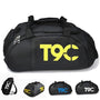Sac à dos de sport homme noir avec sac de sport noir et jaune T9C branding