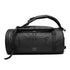 Sac à dos de sport noir en cylindre avec poches zippées et bandoulière