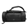 Sac à dos de sport noir en cylindre avec poches zippées et bandoulière