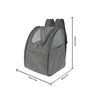 Sac à dos de transport pour chat gris avec fenêtres en mesh et fermeture éclair