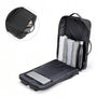 Sac à dos de travail antivol TSA Guardian noir avec compartiments, poche à eau, et sleeve ordinateur
