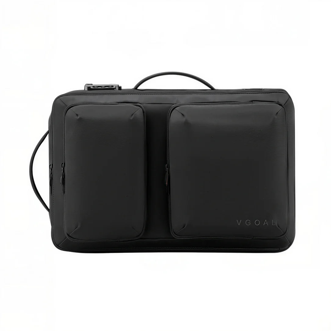 Sac à dos de travail antivol TSA Guardian avec sacoche ordinateur noire et poches frontales