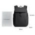 Sac à dos de travail femme noir avec rabat et boucle, adapté pour un ordinateur portable 15.6 pouces