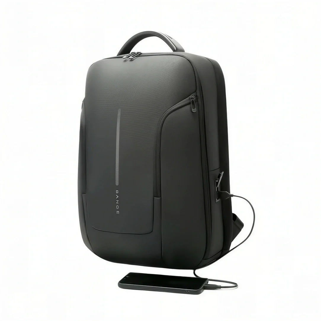 Sac à dos noir Classical BG avec port USB et design sleek