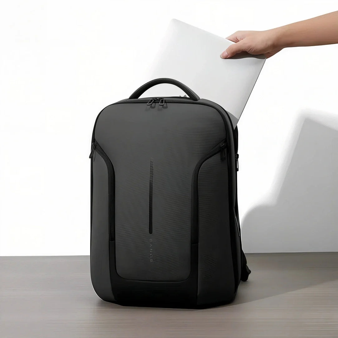 Sac à dos ordinateur noir Classical BG avec port USB élégant