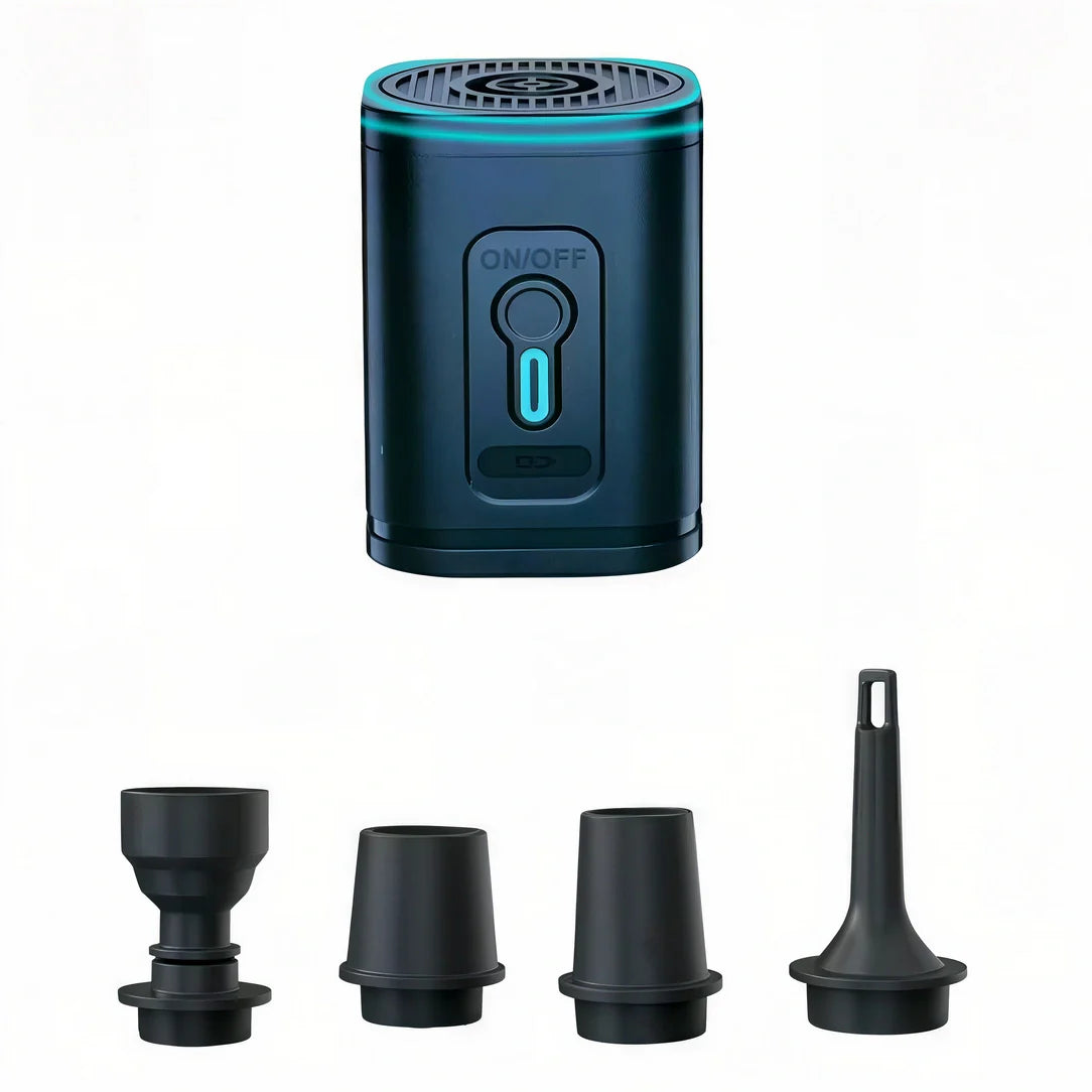 Purificateur d’air portable bleu et noir avec filtres amovibles