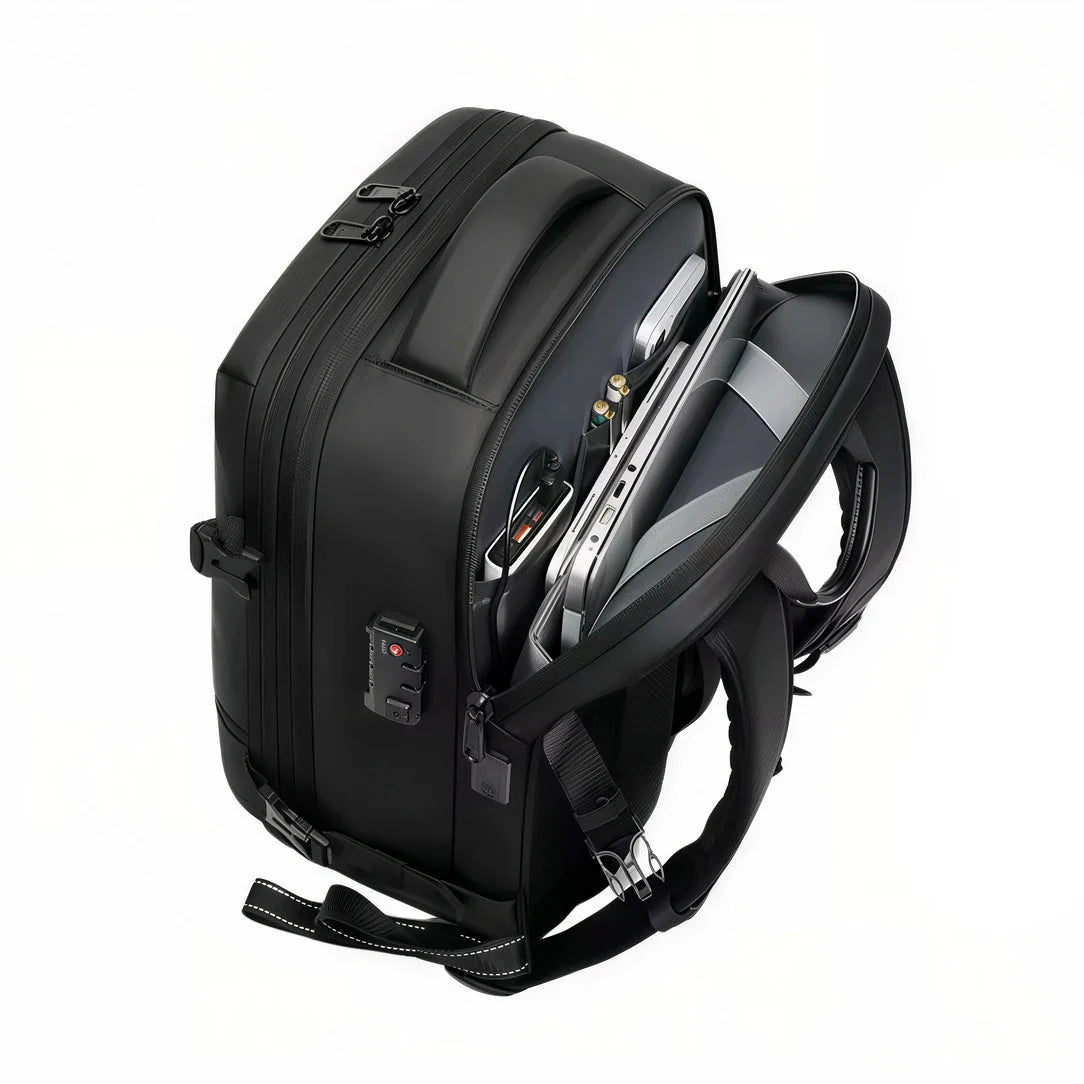 Sac à dos ordinateur noir 40L antivol avec compartiments rembourrés