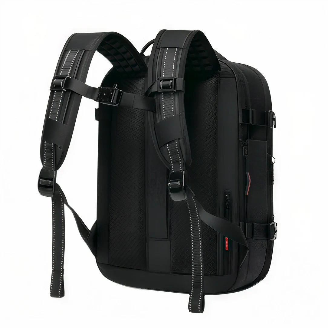 Sac à dos tactique noir antivol 40L avec compartiments et sangles ajustables