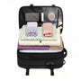 Sac à dos de voyage antivol cabine 40L noir avec vêtements roulés et poches maillées organisées