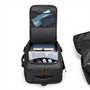 Sac à dos Kings Travel Pack antivol noir à compression, dos avec fermetures orange