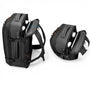 Sac à dos noir Kings Travel Pack antivol avec tirettes orange et power bank intégré